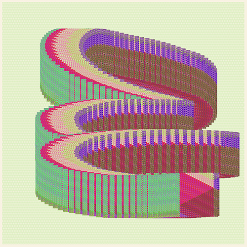 redacted mesh paintings